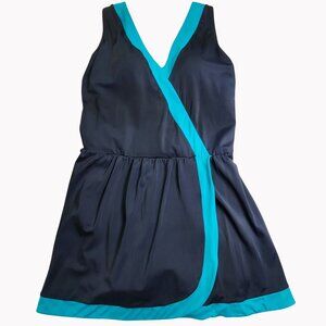 Swimsuits For All size 18 Black Teal Swim Dress With Built-In Shorts NEW